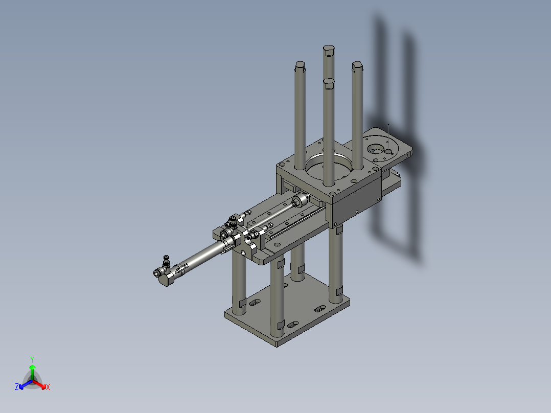RS-滚胶机纸板分料机构组合图