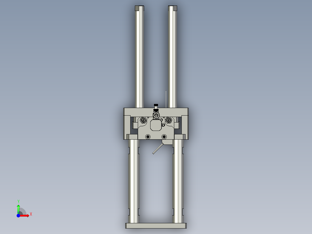 RS-滚胶机纸板分料机构组合图前视图