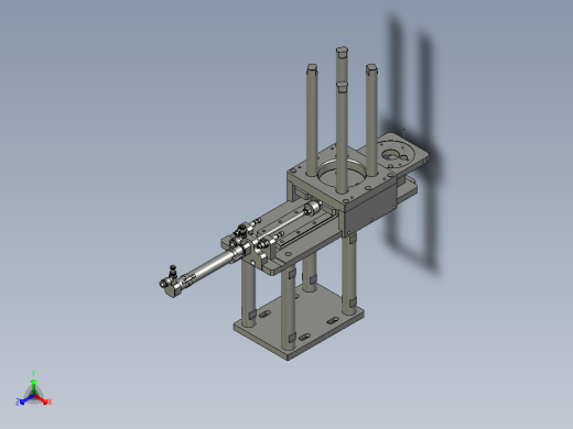 RS-滚胶机纸板分料机构组合图正等轴测缩略图