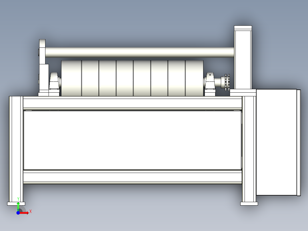 板料折圆机滚圆机前视图
