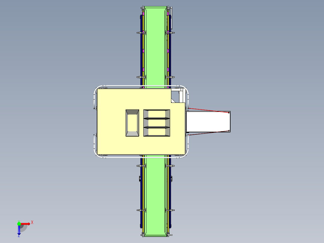 大型立式配料设备设计俯视图
