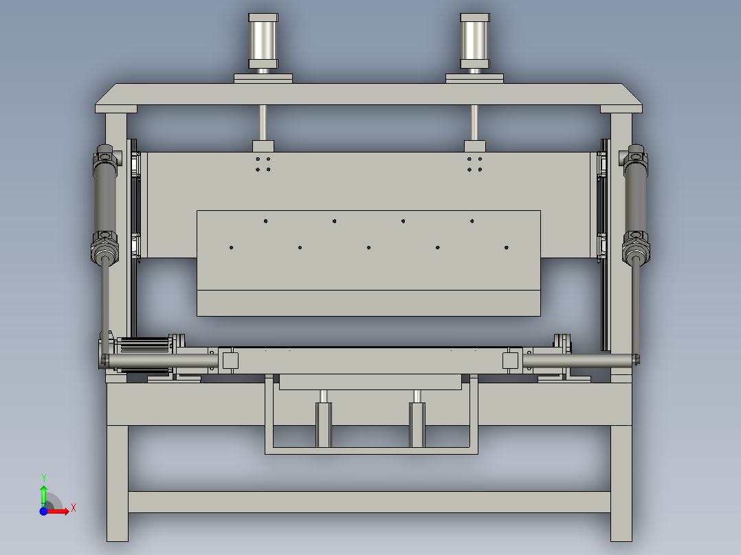 隧道压板折弯装置前视图