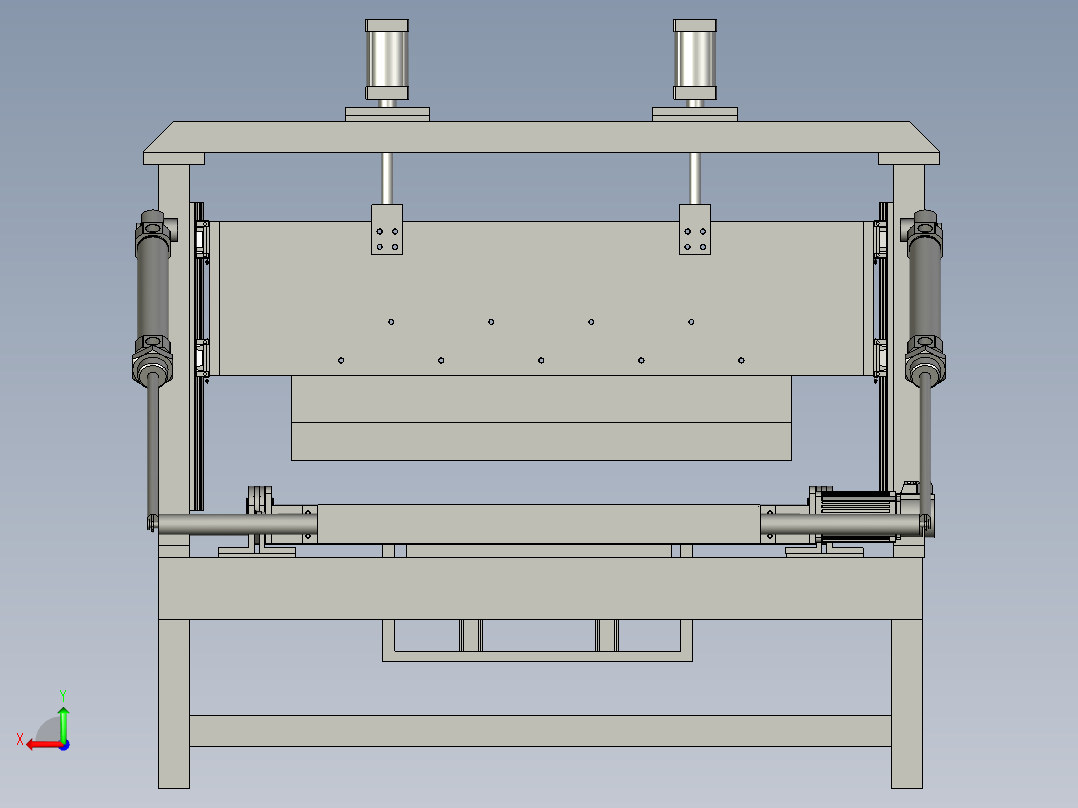隧道压板折弯装置后视图