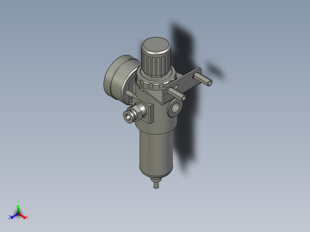 三坐标激光点焊机产线设计-油水分离器AFR2000-ZG747B-V1主视图