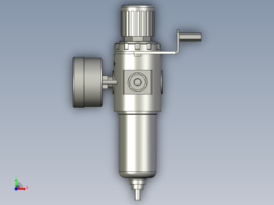 三坐标激光点焊机产线设计-油水分离器AFR2000-ZG747B-V1前视图