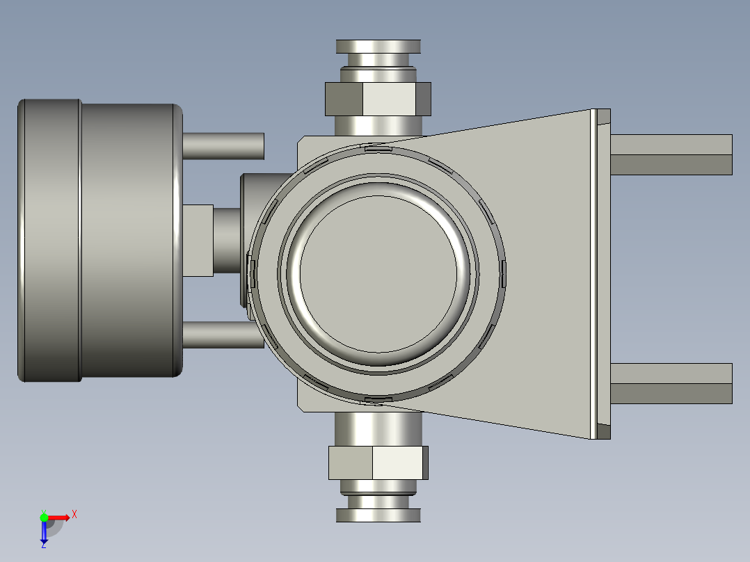 三坐标激光点焊机产线设计-油水分离器AFR2000-ZG747B-V1俯视图