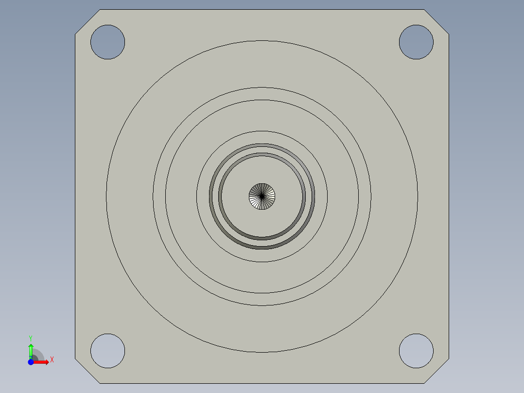 PF60(一级)精密行星减速机PF60-L1-5_PF60-10壹级箱体前视图