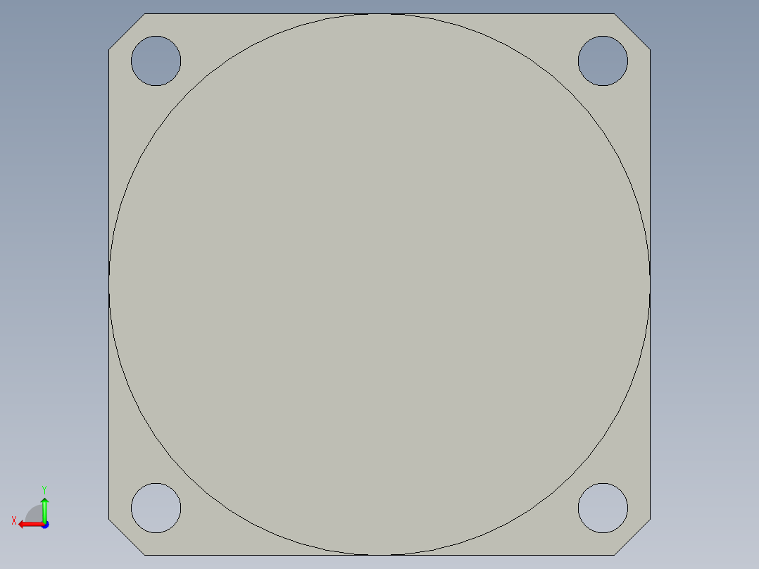 PF60(一级)精密行星减速机PF60-L1-5_PF60-10壹级箱体后视图