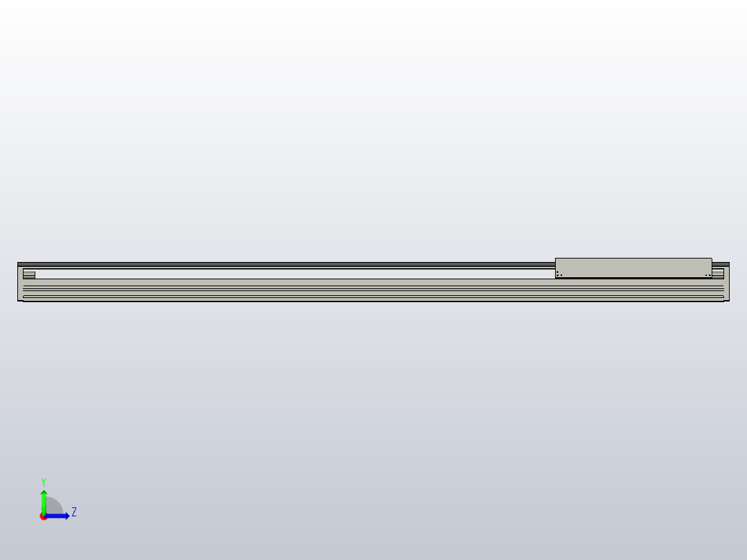 直驱直线电机轴TPA-LNP-140D-P13-L1080-C-1-3-C-10-N3(磁栅尺)左视图