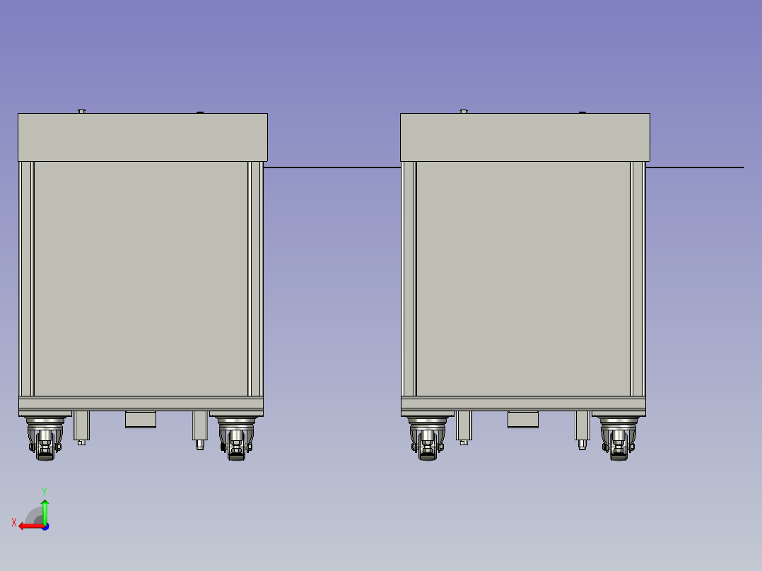 钢板板件传送平台后视图