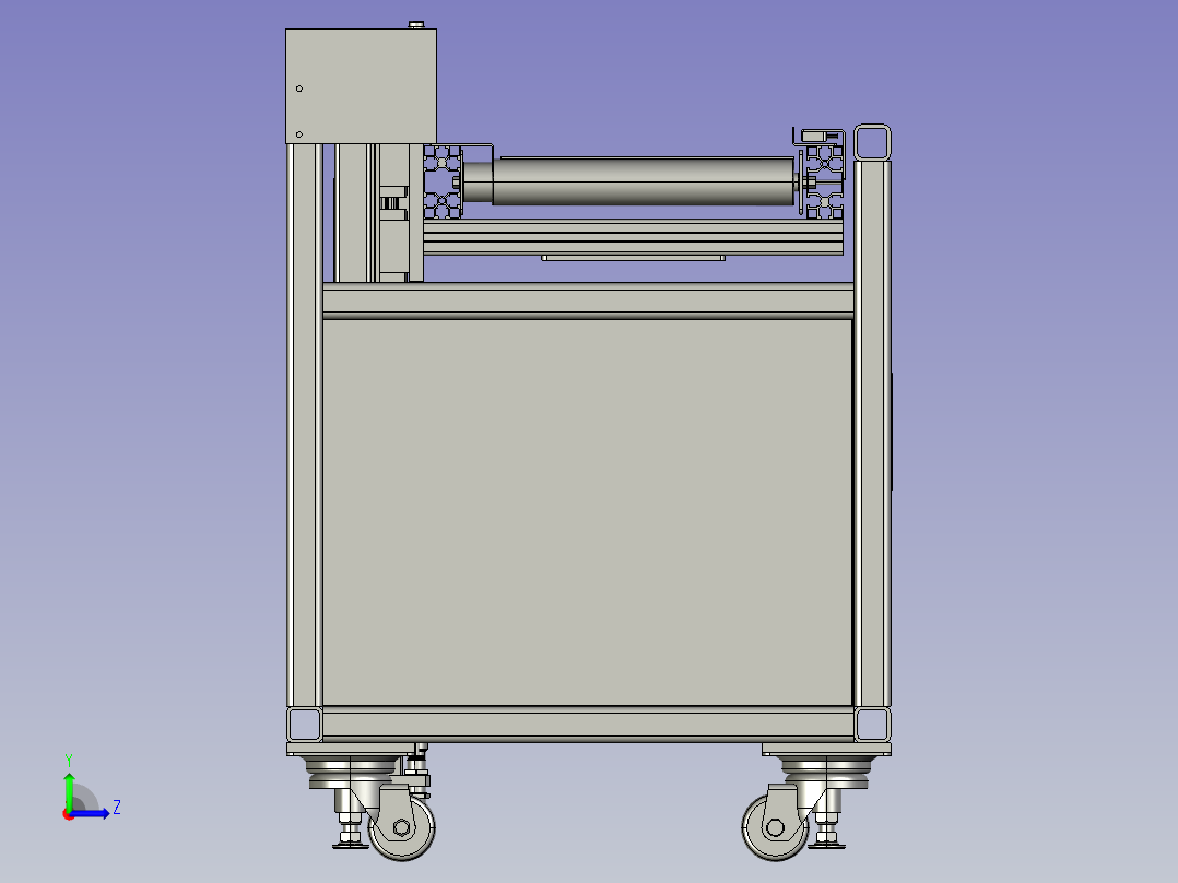 钢板板件传送平台左视图
