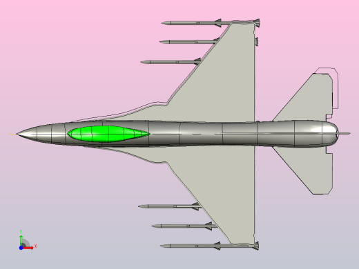 战斗机模型前视缩略图