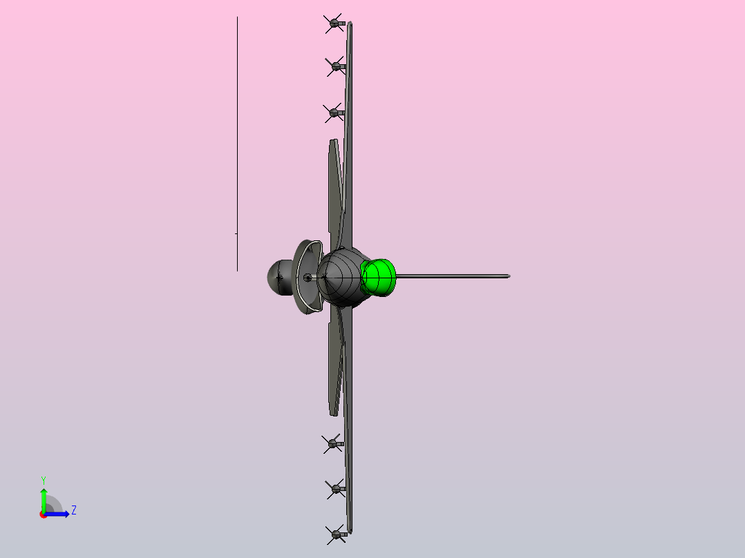 战斗机模型左视图