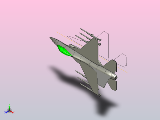 战斗机模型正等轴测缩略图