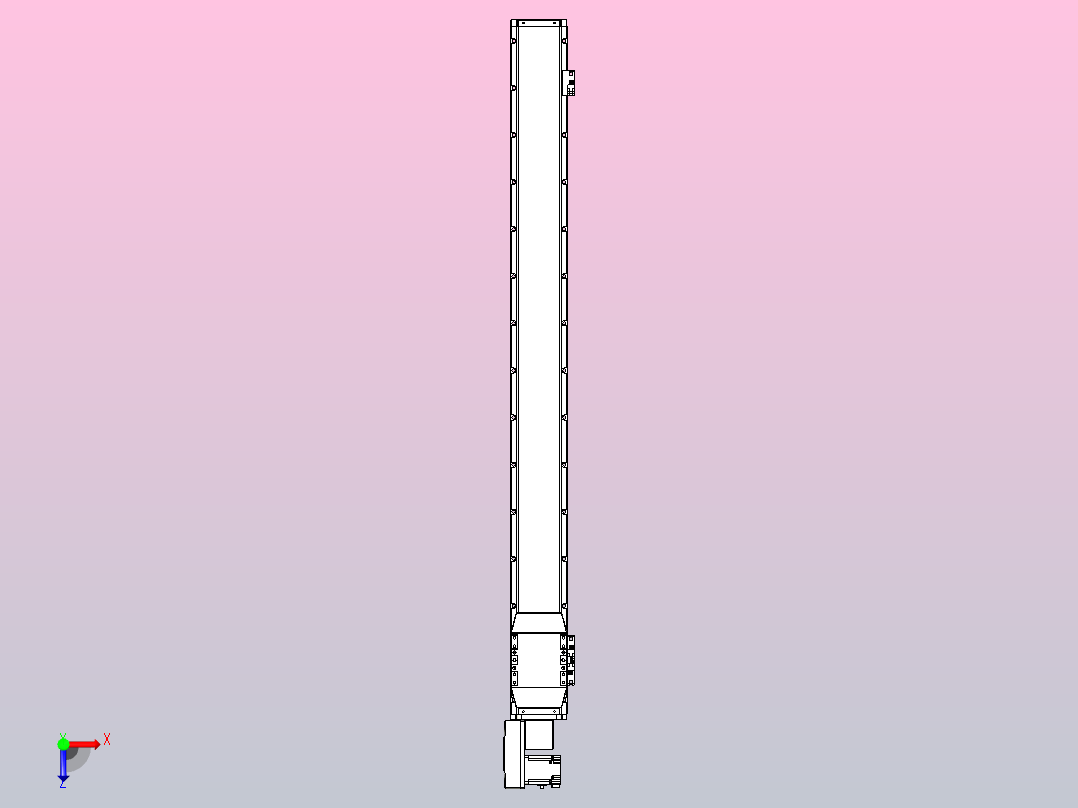 机器人皮带驱动直线轴TPA-GCB-120-P70-L1200-QL-M20-N3俯视图