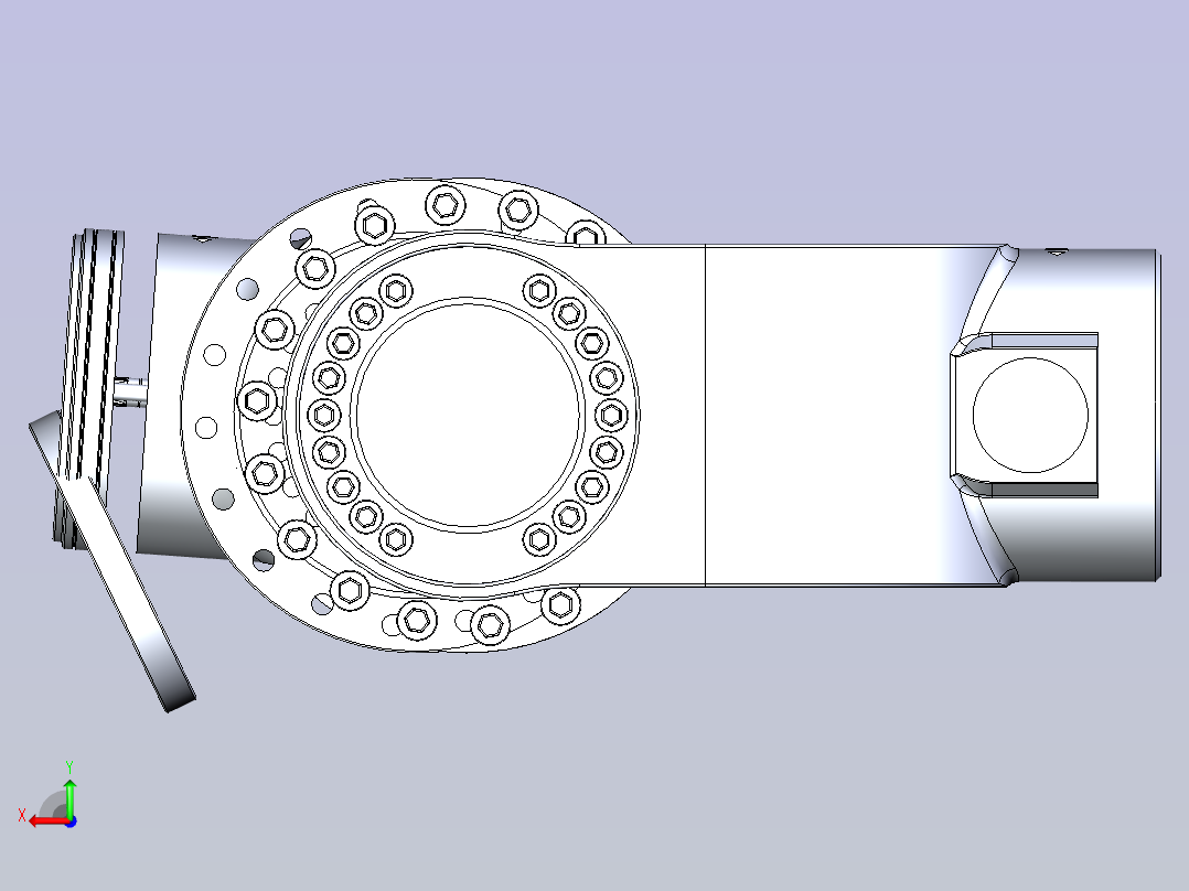 一款六轴工业机器人3D模型后视图