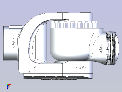 一款六轴工业机器人3D模型俯视缩略图