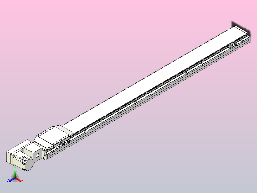 机器人皮带驱动直线轴TPA-GCB-150-P80-L1500-QL-M75-N3主视图