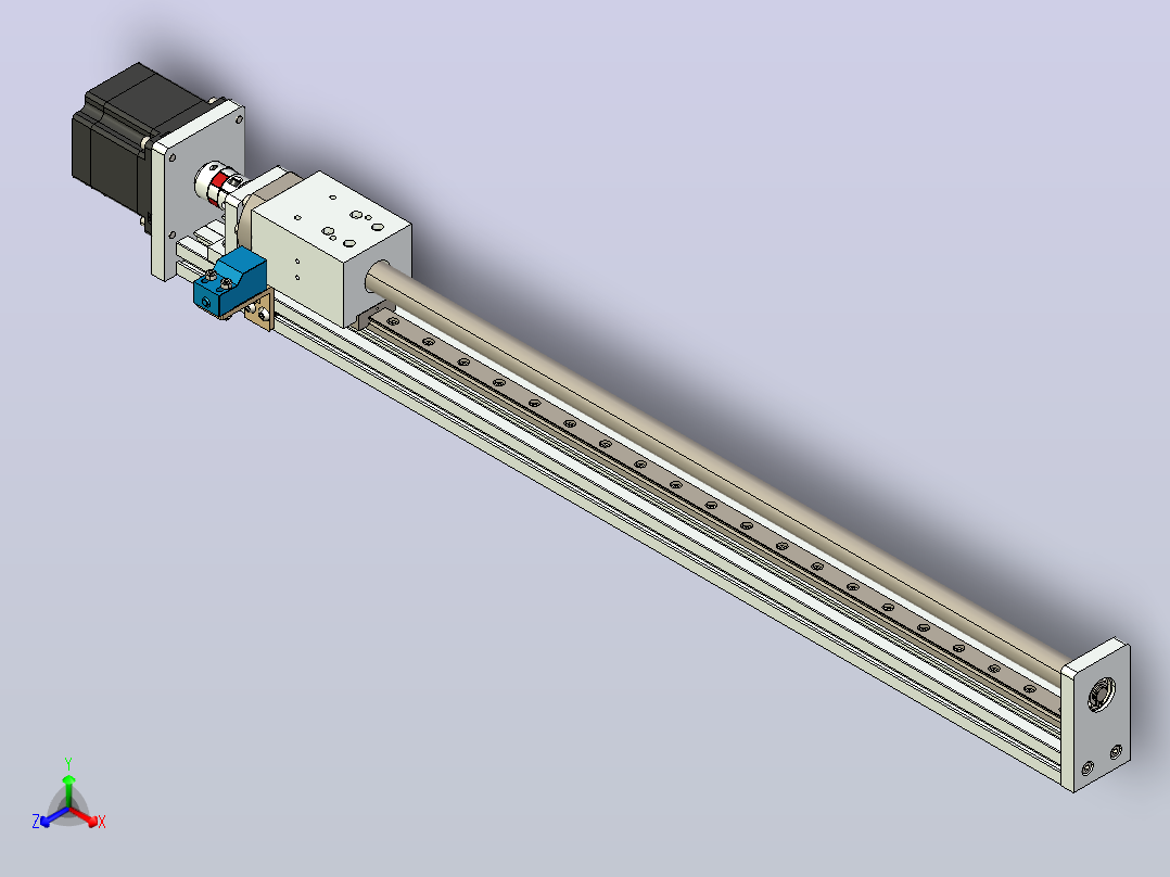 FSL40 直线模组[FSL40 E500 10C7-BC-B57]正等轴测图