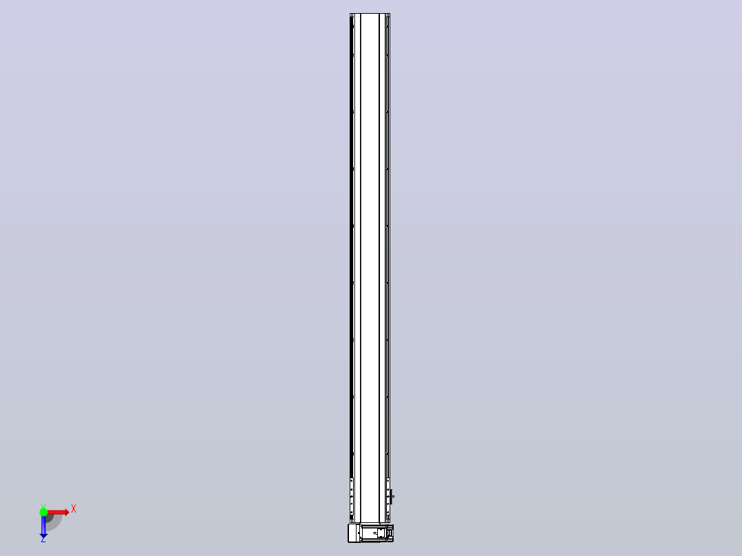 皮带直线轴半封闭可选导轨TPA-HNB-140D-120-L1550-LU-C-P40-N3俯视图