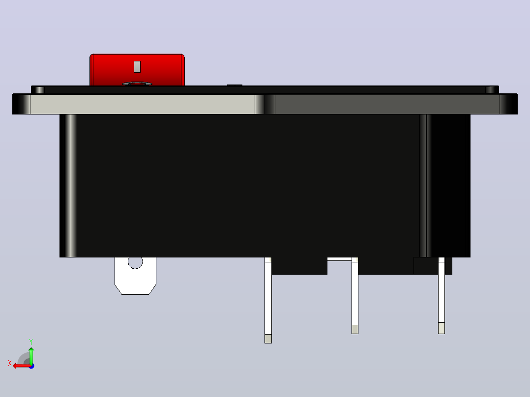 熔断器开关 AC 250V 公插座后视图