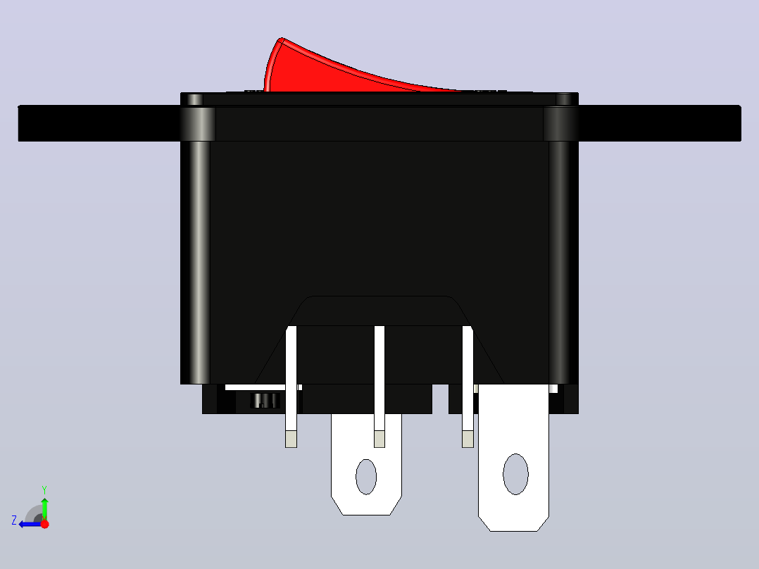 熔断器开关 AC 250V 公插座右视图