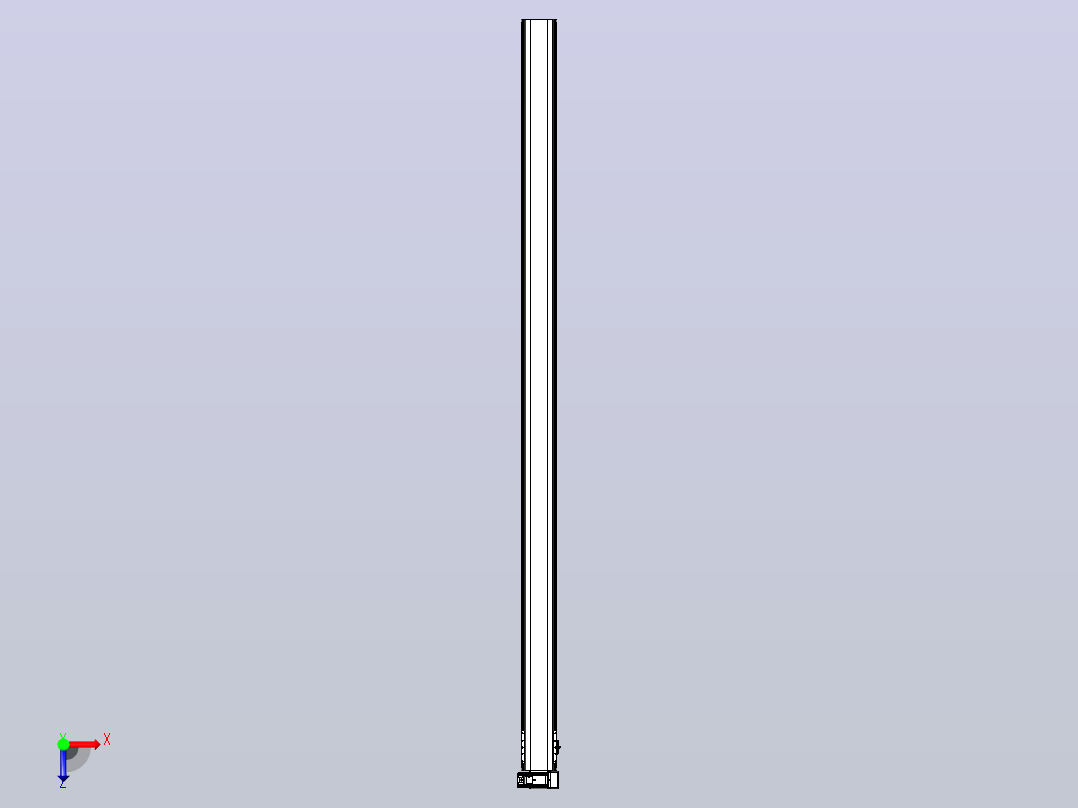 皮带直线轴半封闭可选导轨TPA-HNB-140D-120-L2700-RU-Y-P40-N3俯视图