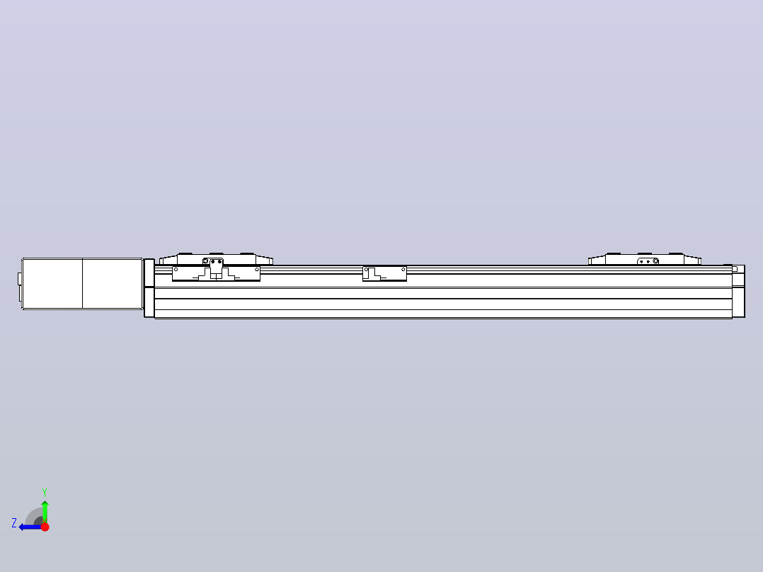 皮带直线轴双滑块型TPA-GCBS-80-P60-L175-QR-M20-N3右视图