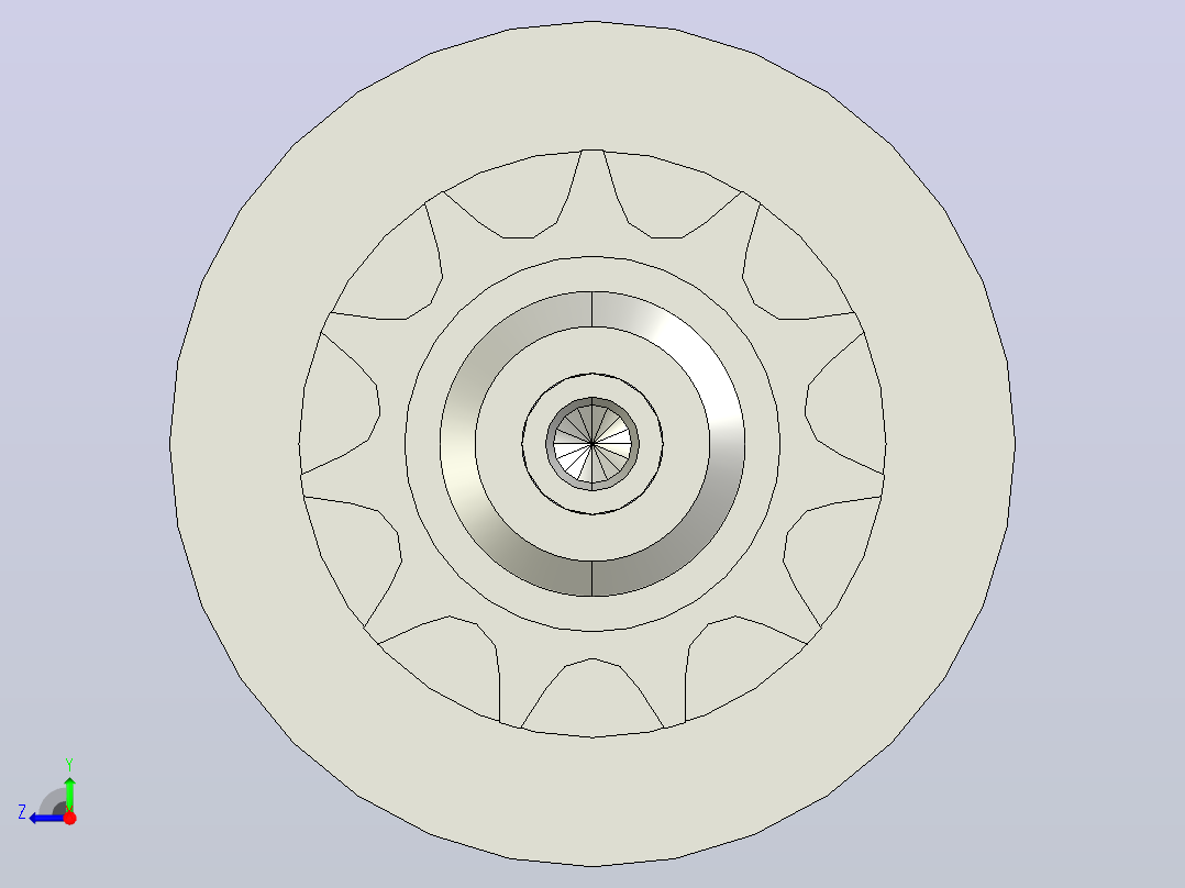 TSD2-FT-08B11T-AGL410-RL350-C1钢制动力锥形双排齿输送滚筒右视图