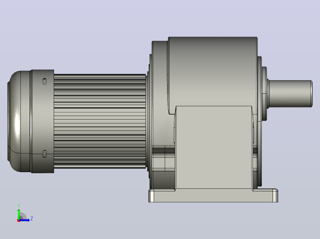 小型常规单相三维1.5KW4#LS单相左视图