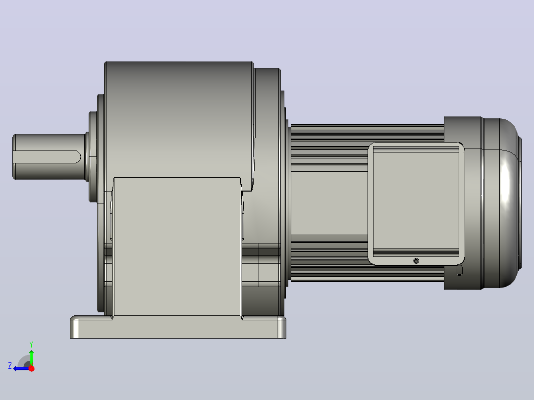 小型常规单相三维1.5KW4#LS单相右视图