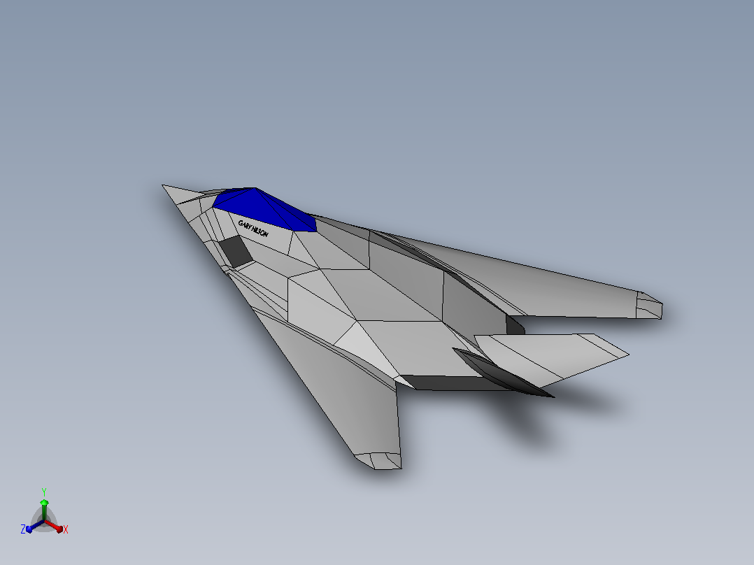 F-117夜鹰攻击机正等轴测图