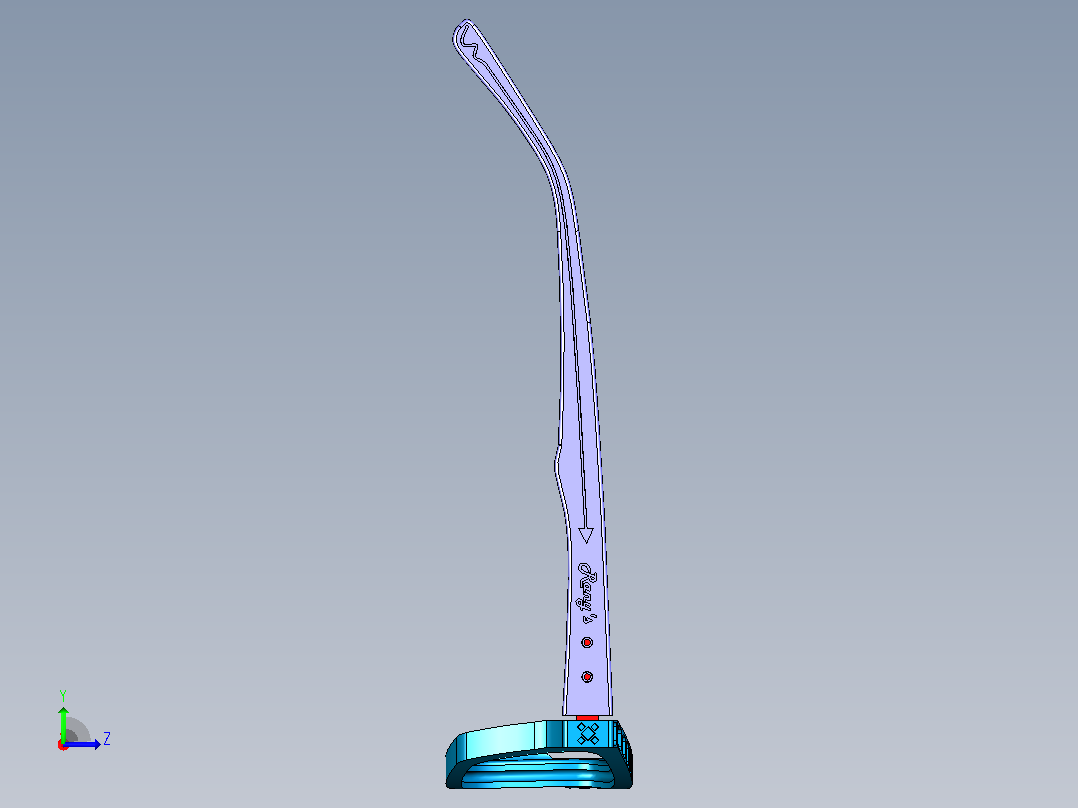 3D打印玻璃眼镜左视图