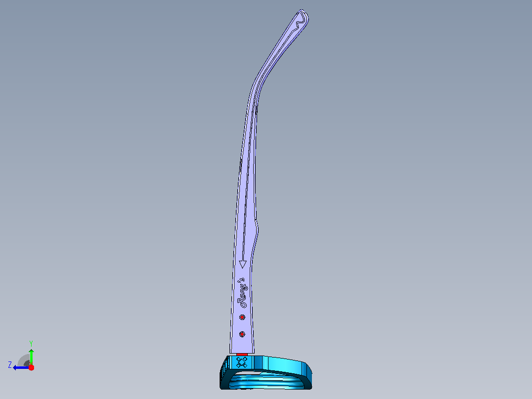 3D打印玻璃眼镜右视图