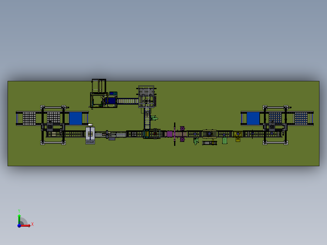 全自动漆包线输送线前视图