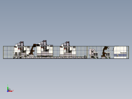 瓦形工件自动生产线sw19可编辑前视缩略图
