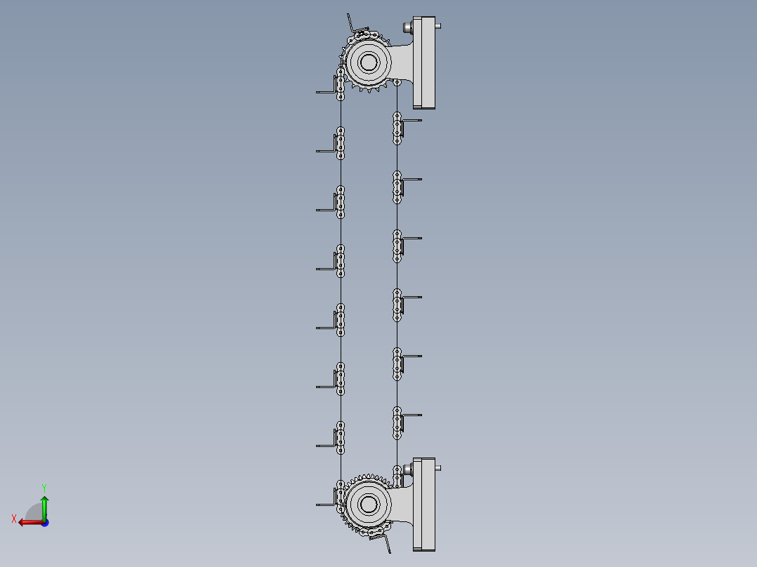 托盘升降机后视图