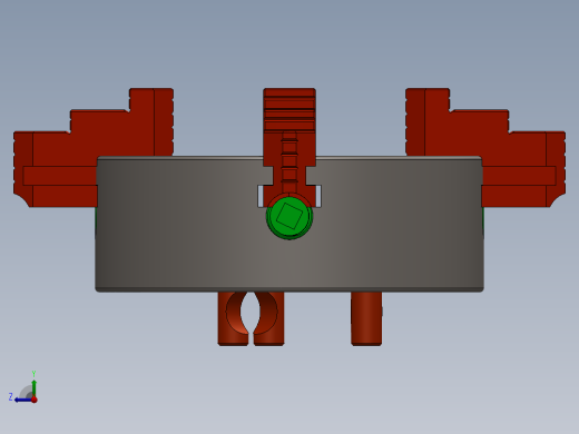 4-jaw-chuck四爪卡盘机构3D图纸 Solidworks设计右视缩略图