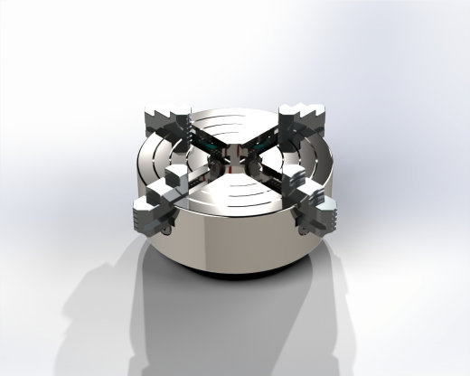 4-jaw-chuck四爪卡盘机构3D图纸 Solidworks设计缩略图