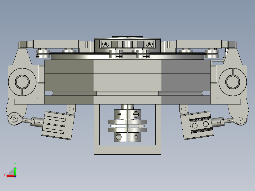 环形导轨椭圆线体STEP后视图
