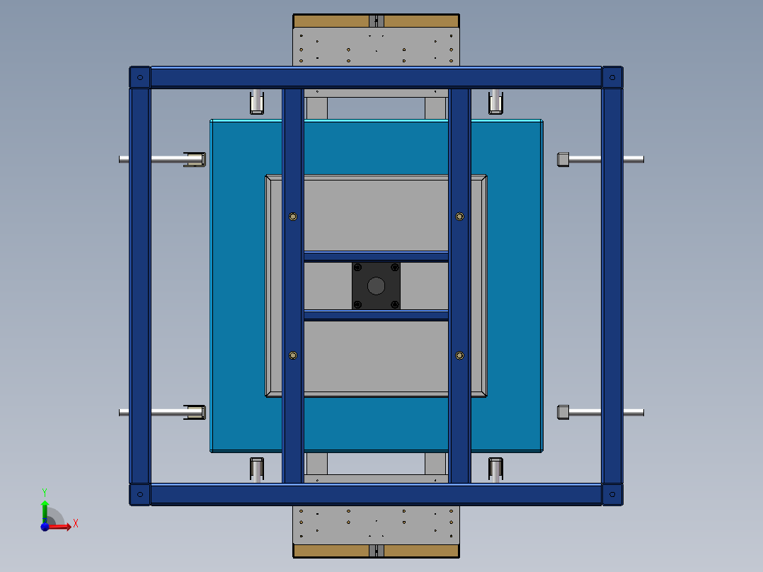 托盘库、托盘架、托盘整理架前视图