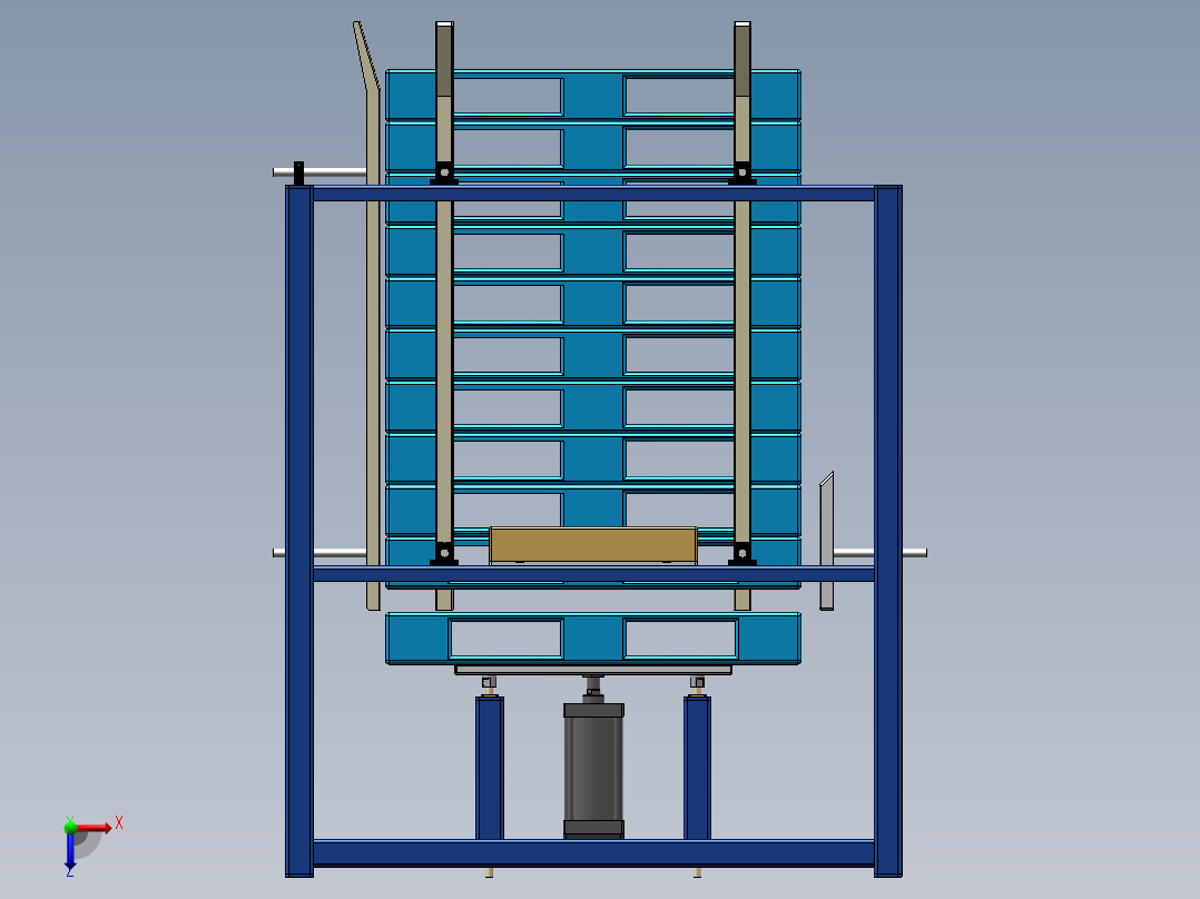 托盘库、托盘架、托盘整理架俯视图