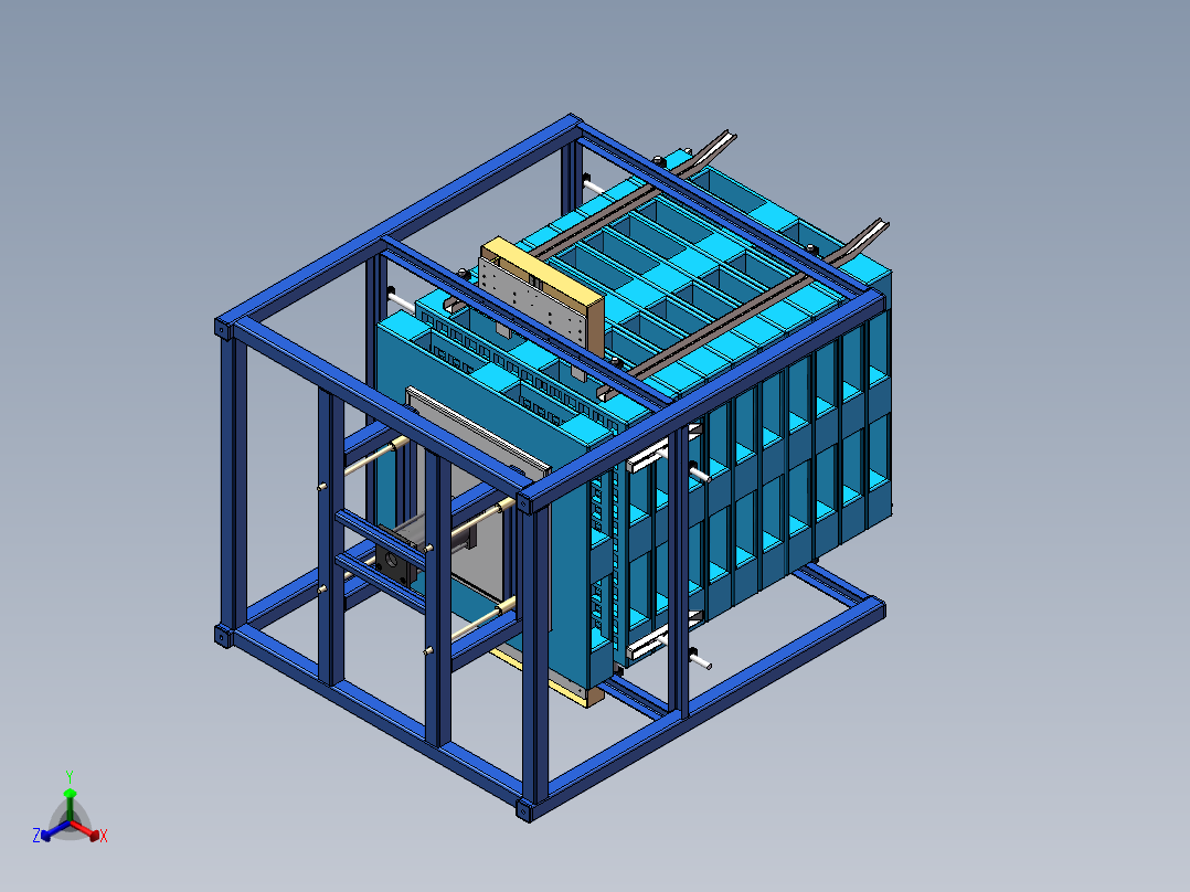 托盘库、托盘架、托盘整理架正等轴测图