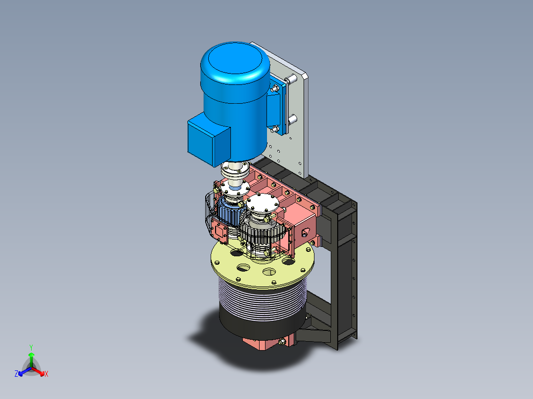 A03-起重卷扬机主视图