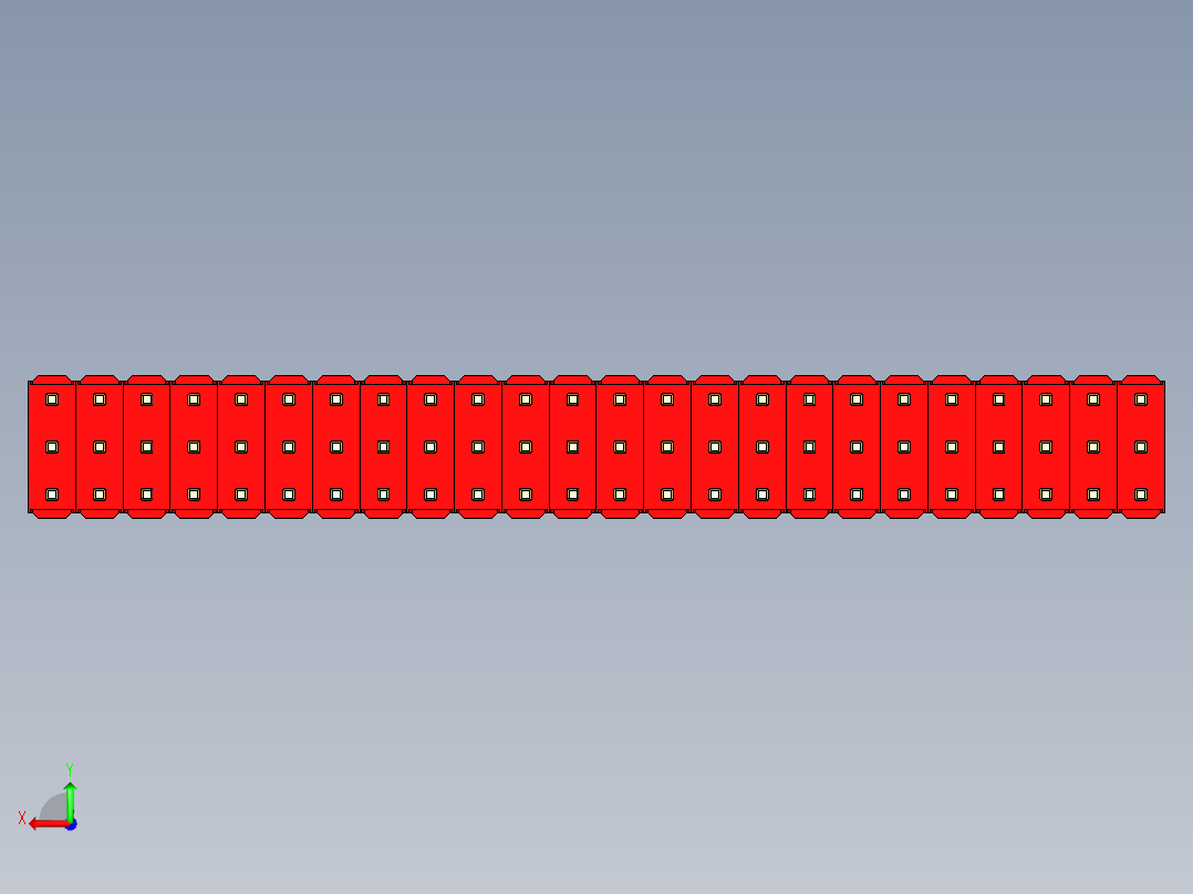 彩色公头100mil（2.54mm）系列-DS1021_red_3x24p_100mil_Type5_rev1.0后视图