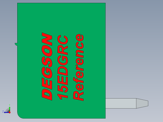 DEGSON 15EDG 系列 3.81mm 插拔式接线端子-15EDGRC-3.81-xxP-14-00AH右视缩略图