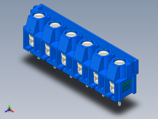 DEGSON DG365 系列 7.5mm 接线端子-DG365-7.5-06P-12-00AH正等轴测缩略图