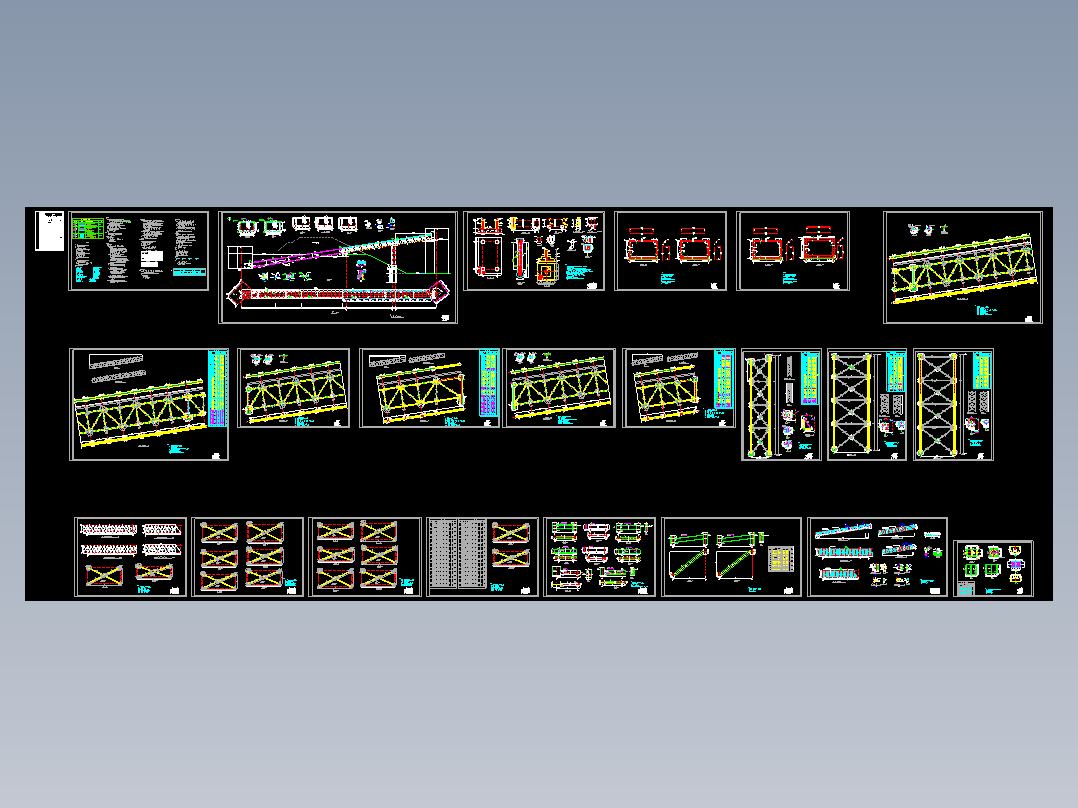 E0959-煤矿输煤栈桥皮带走廊结构图