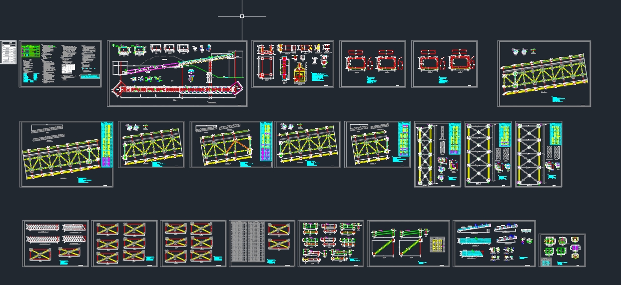 E0959-煤矿输煤栈桥皮带走廊结构图
