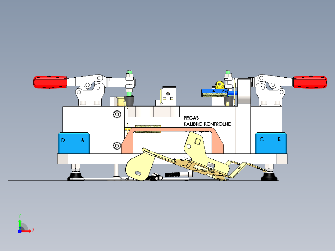 金属薄板规钣金前视图